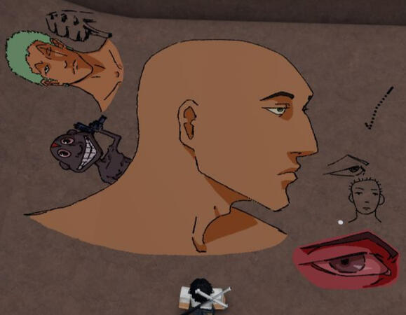 Drawings on Roblox.